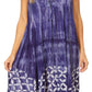 Sakkas Mily Women's Swing Loose Sleeveless Tie Dye Short Cocktail Dress Cover-up