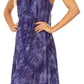 Sakkas Mily Women's Swing Loose Sleeveless Tie Dye Short Cocktail Dress Cover-up