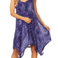 Sakkas Mily Women's Swing Loose Sleeveless Tie Dye Short Cocktail Dress Cover-up