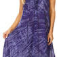 Sakkas Mily Women's Swing Loose Sleeveless Tie Dye Short Cocktail Dress Cover-up