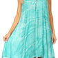 Sakkas Mily Women's Swing Loose Sleeveless Tie Dye Short Cocktail Dress Cover-up