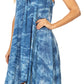 Sakkas Mily Women's Swing Loose Sleeveless Tie Dye Short Cocktail Dress Cover-up