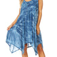 Sakkas Mily Women's Swing Loose Sleeveless Tie Dye Short Cocktail Dress Cover-up