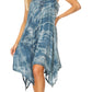 Sakkas Mily Women's Swing Loose Sleeveless Tie Dye Short Cocktail Dress Cover-up