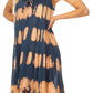 Sakkas Mily Women's Swing Loose Sleeveless Tie Dye Short Cocktail Dress Cover-up