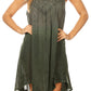 Sakkas Jula Women's Swing Shift Loose Sleeveless Short Cocktail Dress Cover-up