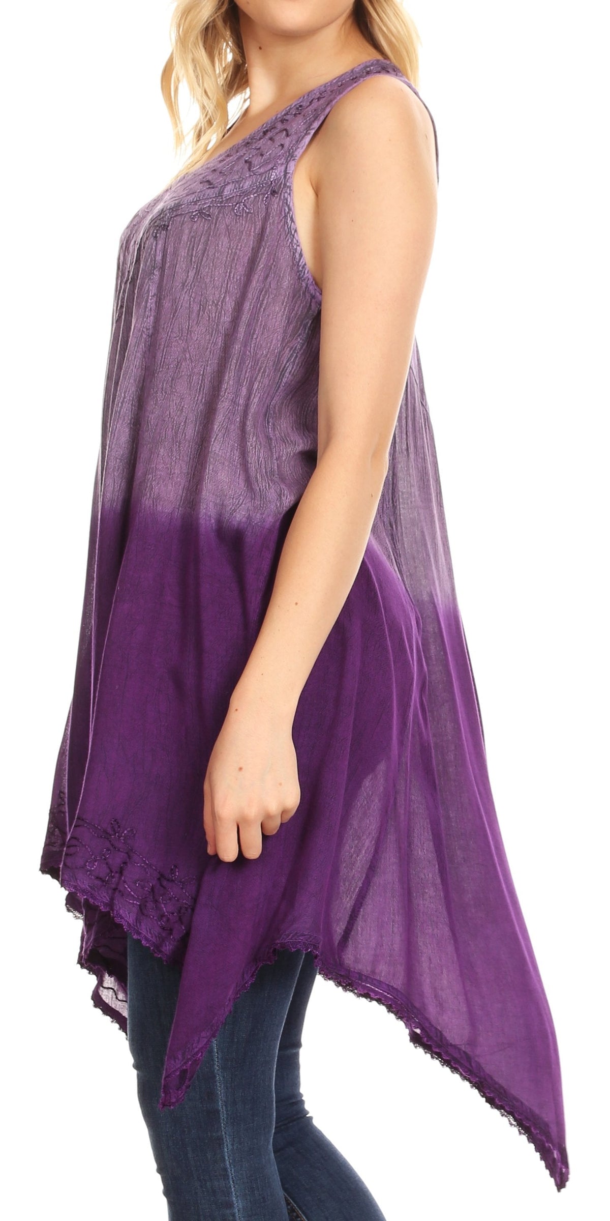 Sakkas Jula Women's Swing Shift Loose Sleeveless Short Cocktail Dress Cover-up