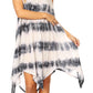 Sakkas Jula Women's Swing Shift Loose Sleeveless Short Cocktail Dress Cover-up