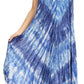 Sakkas Jass Women's Spaghetti Strap Casual Summer Sleeveless Tie-dye Dress