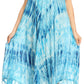Sakkas Jass Women's Spaghetti Strap Casual Summer Sleeveless Tie-dye Dress
