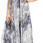 Sakkas Jass Women's Spaghetti Strap Casual Summer Sleeveless Tie-dye Dress