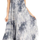 Sakkas Jass Women's Spaghetti Strap Casual Summer Sleeveless Tie-dye Dress