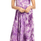 Sakkas Jass Women's Spaghetti Strap Casual Summer Sleeveless Tie-dye Dress