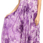 Sakkas Jass Women's Spaghetti Strap Casual Summer Sleeveless Tie-dye Dress