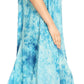 Sakkas Jass Women's Spaghetti Strap Casual Summer Sleeveless Tie-dye Dress