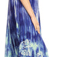 Sakkas Jass Women's Spaghetti Strap Casual Summer Sleeveless Tie-dye Dress