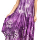 Sakkas Jass Women's Spaghetti Strap Casual Summer Sleeveless Tie-dye Dress