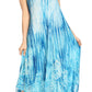 Sakkas Jass Women's Spaghetti Strap Casual Summer Sleeveless Tie-dye Dress