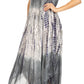 Sakkas Lupe Women's Casual Summer Fringe Maxi Loose V-neck High-low Dress Cover-up