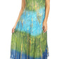 Sakkas Lupe Women's Casual Summer Fringe Maxi Loose V-neck High-low Dress Cover-up