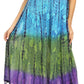 Sakkas Lupe Women's Casual Summer Fringe Maxi Loose V-neck High-low Dress Cover-up
