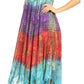 Sakkas Lupe Women's Casual Summer Fringe Maxi Loose V-neck High-low Dress Cover-up