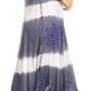 Sakkas Lupe Women's Casual Summer Fringe Maxi Loose V-neck High-low Dress Cover-up