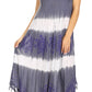 Sakkas Lupe Women's Casual Summer Fringe Maxi Loose V-neck High-low Dress Cover-up