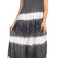 Sakkas Lupe Women's Casual Summer Fringe Maxi Loose V-neck High-low Dress Cover-up
