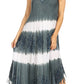Sakkas Lupe Women's Casual Summer Fringe Maxi Loose V-neck High-low Dress Cover-up
