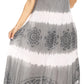 Sakkas Lupe Women's Casual Summer Fringe Maxi Loose V-neck High-low Dress Cover-up