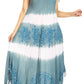 Sakkas Lupe Women's Casual Summer Fringe Maxi Loose V-neck High-low Dress Cover-up