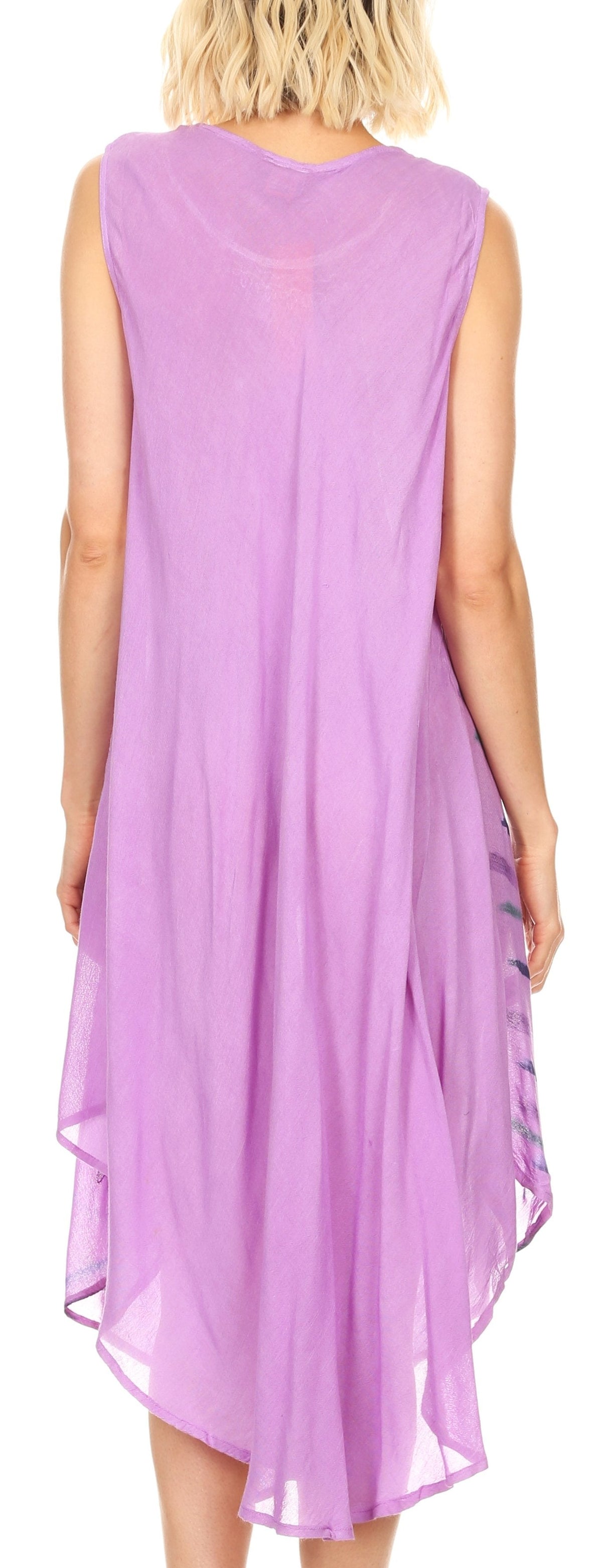 Sakkas Tia Women's Casual Summer Maxi Loose Fit Sleeveless Tank Dress Cover-up