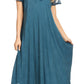 Sakkas Dalida Women's Short Sleeve Corset Tie dye Embroidered Flared Dress