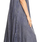 Sakkas Dalida Women's Short Sleeve Corset Tie dye Embroidered Flared Dress