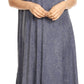 Sakkas Dalida Women's Short Sleeve Corset Tie dye Embroidered Flared Dress