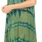 Sakkas Dalida Women's Short Sleeve Corset Tie dye Embroidered Flared Dress