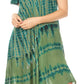 Sakkas Dalida Women's Short Sleeve Corset Tie dye Embroidered Flared Dress