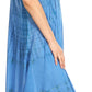 Sakkas Dalida Women's Short Sleeve Corset Tie dye Embroidered Flared Dress