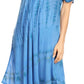 Sakkas Dalida Women's Short Sleeve Corset Tie dye Embroidered Flared Dress