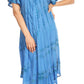 Sakkas Dalida Women's Short Sleeve Corset Tie dye Embroidered Flared Dress