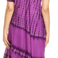 Sakkas Dalida Women's Short Sleeve Corset Tie dye Embroidered Flared Dress