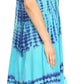 Sakkas Dalida Women's Short Sleeve Corset Tie dye Embroidered Flared Dress