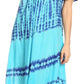 Sakkas Dalida Women's Short Sleeve Corset Tie dye Embroidered Flared Dress