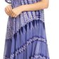 Sakkas Dalida Women's Short Sleeve Corset Tie dye Embroidered Flared Dress
