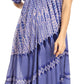 Sakkas Dalida Women's Short Sleeve Corset Tie dye Embroidered Flared Dress