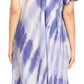 Sakkas Dalida Women's Short Sleeve Corset Tie dye Embroidered Flared Dress