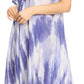 Sakkas Dalida Women's Short Sleeve Corset Tie dye Embroidered Flared Dress