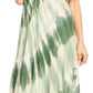 Sakkas Dalida Women's Short Sleeve Corset Tie dye Embroidered Flared Dress
