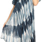 Sakkas Dalida Women's Short Sleeve Corset Tie dye Embroidered Flared Dress